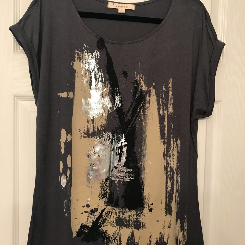 Forever 21 cuffed sleeve blouse